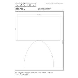 CAMPANA galda lampa 1 x 40 W E27 caurspīdīga (Lucide)