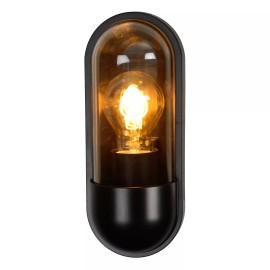 CAPSULE āra sienas lampa 1xE27 melna (Lucide)