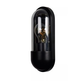 CAPSULE āra sienas lampa 1xE27 melna (Lucide)