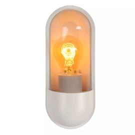 CAPSULE āra sienas lampa 1×15W E27 balta (Lucide)