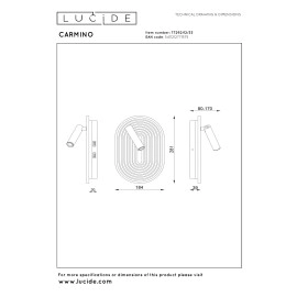 CARMINO Sienas lampa LED 1x9,8W 2700K zaļa (Lucide)