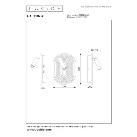 CARMINO Sienas lampa LED 1x9,8W 2700K taupe (Lucide)
