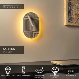 CARMINO Sienas lampa LED 1x9,8W 2700K taupe (Lucide)