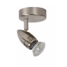 CARO-LED griestu prožektors Ø9 cm GU10 1 x 5 W 2700K satīna hroms (Lucide)