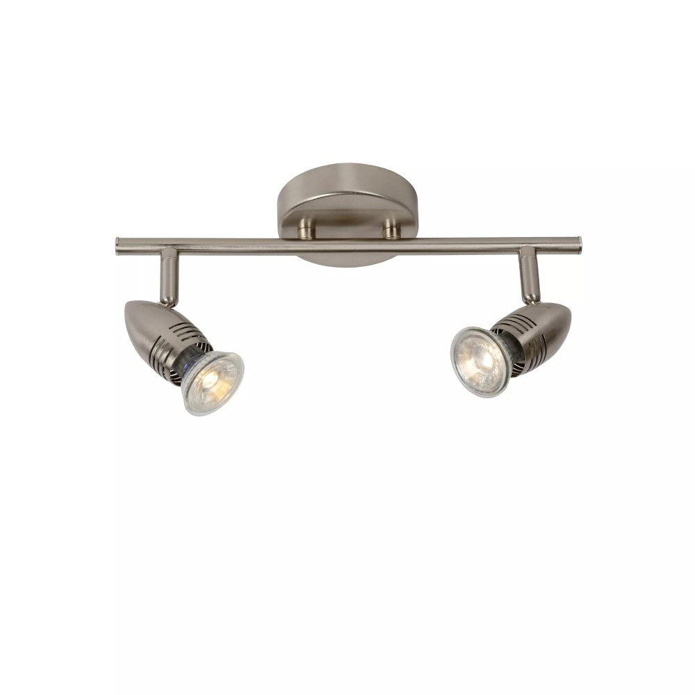 CARO-LED griestu prožektors GU10 2 x 5 W 2700K satīna hroms (Lucide)