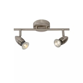 CARO-LED griestu prožektors GU10 2 x 5 W 2700K satīna hroms (Lucide)