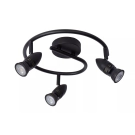 CARO griestu prožektors Ø31 cm 3xGU10 5W melna (Lucide)