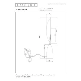 CASTAMAR galda lampa Ø25,5 cm LED 8W 2100K taupe (Lucide)