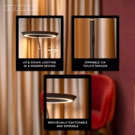 CELESTE LED stāvlampa Ø28 LED 21 W 2700K melna (Lucide)