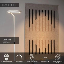 CELESTE LED stāvlampa Ø28 LED 21 W 2700K balta (Lucide)