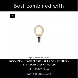 CHAGO galda lampa 1xE14 40 W balta (Lucide)