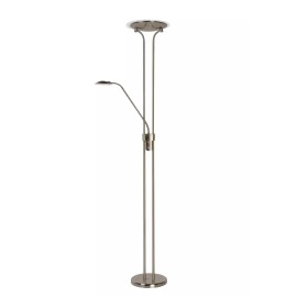 CHAMPION-LED stāvlampa lasīšanai LED 20W + 4W satīna hroma (Lucide)