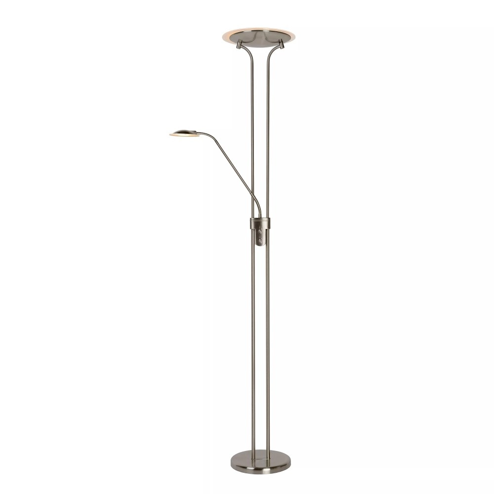 CHAMPION-LED stāvlampa lasīšanai LED 20W + 4W satīna hroma (Lucide)