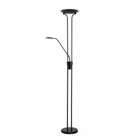 CHAMPION-LED stāvlampa lasīšanai LED 20W + 4W melna (Lucide)