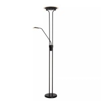 CHAMPION-LED stāvlampa lasīšanai LED 20W + 4W melna (Lucide)