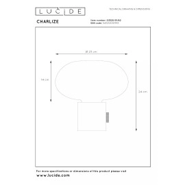 CHARLIZE galda lampa Ø23 cm 1 x 40 W E27 zaļa (Lucide)