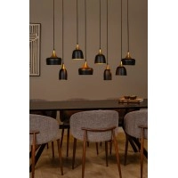 CHAYANNE piekarama lampa 8 x 10 W E14 melna (Lucide)