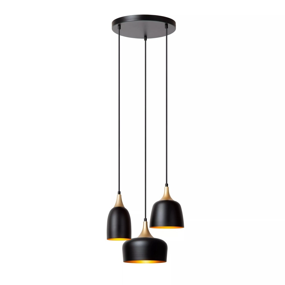 CHAYANNE piekarama lampa Ø30 cm 3 x 10 W E14 melna (Lucide)