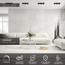 CHIMNEY iebūvējamais prožektors 2xGU10 melna (Lucide)