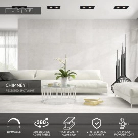 CHIMNEY iebūvējamais prožektors 2xGU10 melna (Lucide)