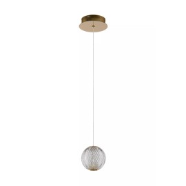 CINTRA piekaramā lampa LED 1x5,7 W 2700 K Ø14 cm caurspīdīga (Lucide)