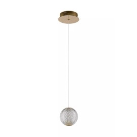 CINTRA piekaramā lampa LED 1x5,7 W 2700 K Ø14 cm caurspīdīga (Lucide)