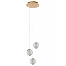 CINTRA piekaramā lampa LED 3x4,7 W 2700 K Ø25 cm caurspīdīga (Lucide)