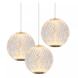 CINTRA piekaramā lampa LED 3x4,7 W 2700 K Ø25 cm caurspīdīga (Lucide)