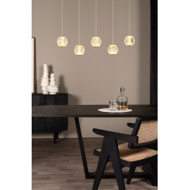 CINTRA piekaramā lampa LED 5x4,7 W 2700 K 84 cm caurspīdīga (Lucide)