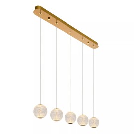 CINTRA piekaramā lampa LED 5x4,7 W 2700 K 84 cm caurspīdīga (Lucide)