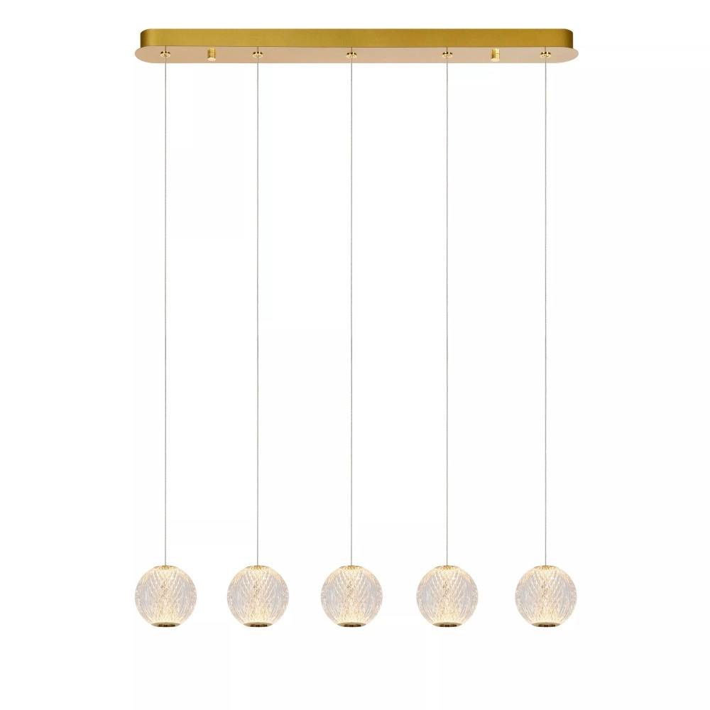 CINTRA piekaramā lampa LED 5x4,7 W 2700 K 84 cm caurspīdīga (Lucide)