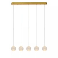 CINTRA piekaramā lampa LED 5x4,7 W 2700 K 84 cm caurspīdīga (Lucide)