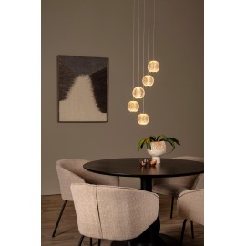 CINTRA piekaramā lampa LED 5x4,7 W 2700 K Ø32 cm caurspīdīga (Lucide)