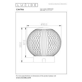 CINTRA uzlādējama galda lampa LED 1x1,5 W 2700 K Ø9 cm caurspīdīga (Lucide)