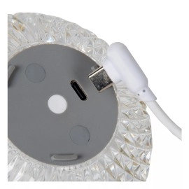 CINTRA uzlādējama galda lampa LED 1x1,5 W 2700 K Ø9 cm caurspīdīga (Lucide)