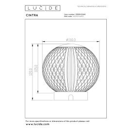 CINTRA uzlādējama galda lampa LED 1x2 W 2700 K Ø11 cm caurspīdīga (Lucide)