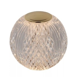 CINTRA uzlādējama galda lampa LED 1x2 W 2700 K Ø11 cm caurspīdīga (Lucide)