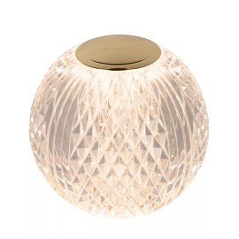 CINTRA uzlādējama galda lampa LED 1x2 W 2700 K Ø11 cm caurspīdīga (Lucide)