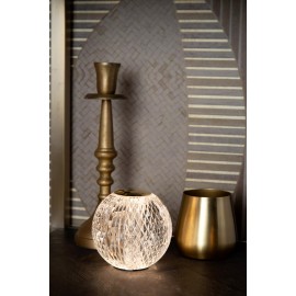 CINTRA uzlādējama galda lampa LED 1x1,5 W 3000 K Ø9 cm caurspīdīga (Lucide)