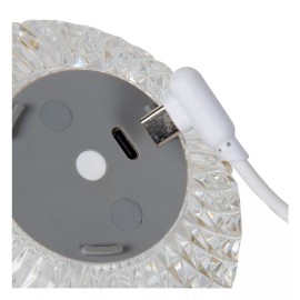 CINTRA uzlādējama galda lampa LED 1x1,5 W 3000 K Ø9 cm caurspīdīga (Lucide)