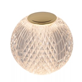 CINTRA uzlādējama galda lampa LED 1x1,5 W 3000 K Ø9 cm caurspīdīga (Lucide)