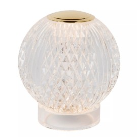 CINTRA uzlādējama galda lampa LED 1x1,5 W 3000 K Ø9 cm caurspīdīga (Lucide)