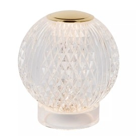 CINTRA uzlādējama galda lampa LED 1x1,5 W 3000 K Ø9 cm caurspīdīga (Lucide)