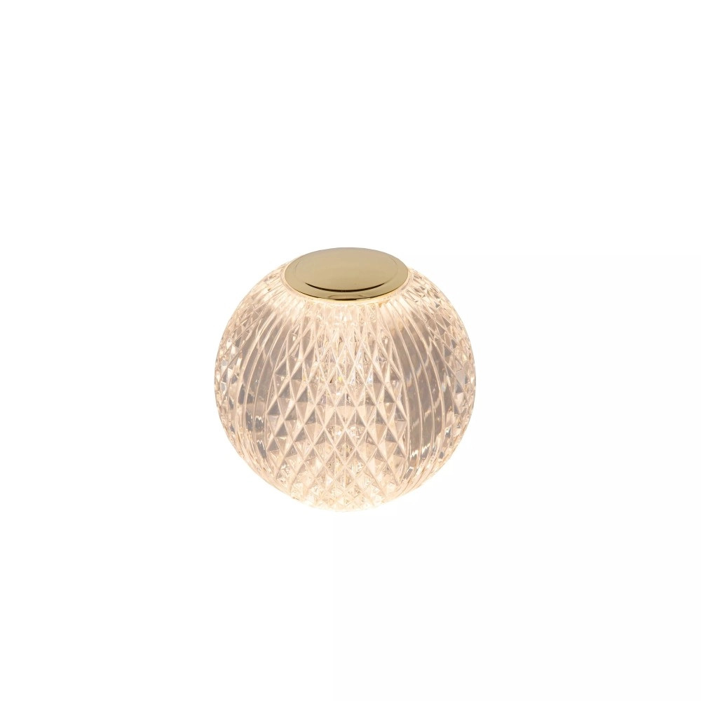 CINTRA uzlādējama galda lampa LED 1x1,5 W 3000 K Ø9 cm caurspīdīga (Lucide)