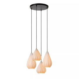 CINZIA piekaramā lampa Ø55,5 cm 4xE27 balta (Lucide)