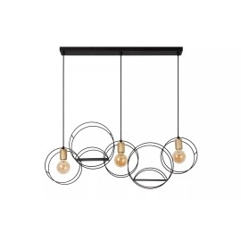 CIRCLE piekaramā lampa 104 cm 3 x E27 melna (Lucide)