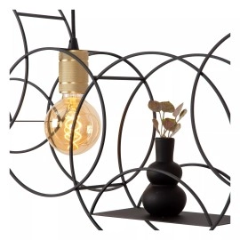 CIRCLE piekaramā lampa 104 cm 3 x E27 melna (Lucide)