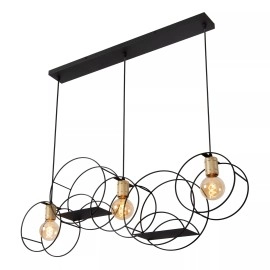 CIRCLE piekaramā lampa 104 cm 3 x E27 melna (Lucide)