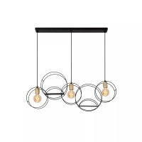 CIRCLE piekaramā lampa 104 cm 3 x E27 melna (Lucide)