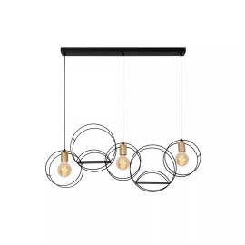 CIRCLE piekaramā lampa 104 cm 3 x E27 melna (Lucide)